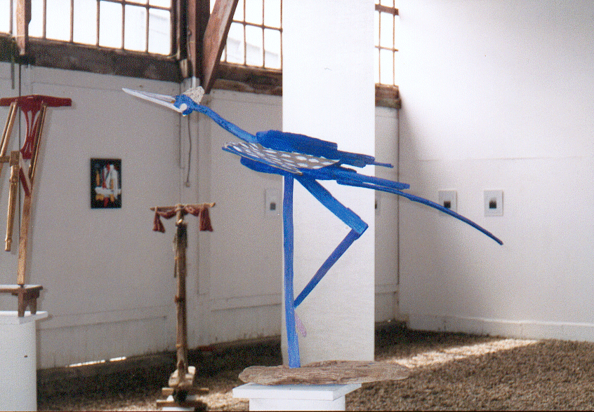 l'oiseau bleu (bois flottés )